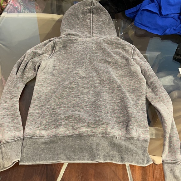 Roxy soft gray hoodie with pink dots medium - Picture 4 of 5